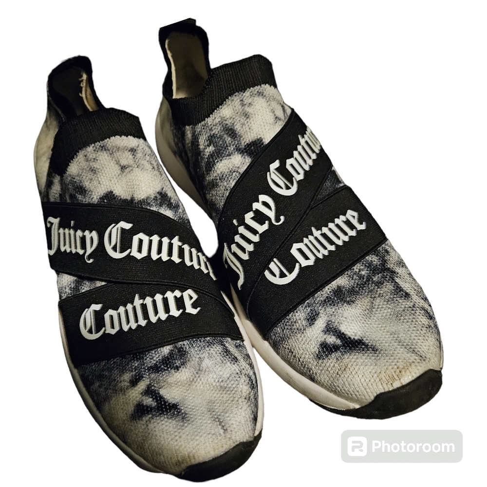 Juicy Couture Tie Dye Announce Logo Slip On Sneakers Gym Shoes Canvas Women 9